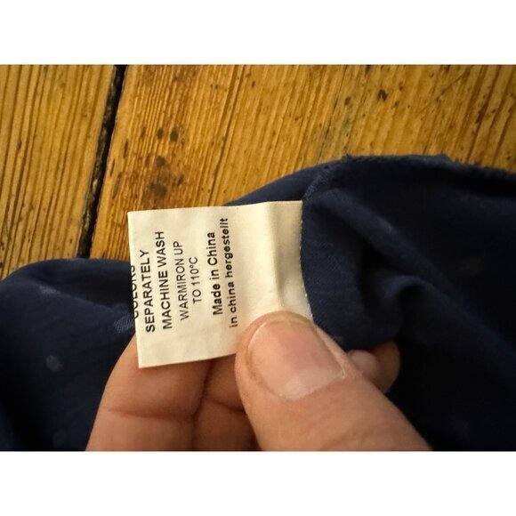 Bashafo‎ Women's Blue Polo size small short sleeve collared polyester button - Picture 7 of 8